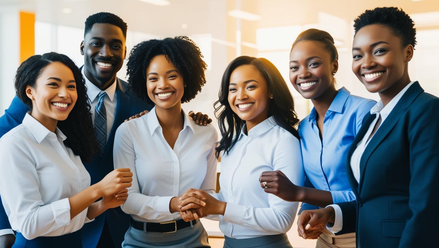 A recruiter and candidate shaking hands