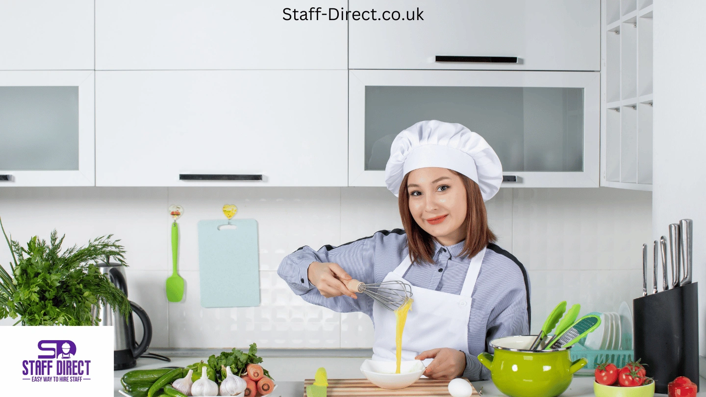 Professional chefs preparing meals in a commercial kitchen
