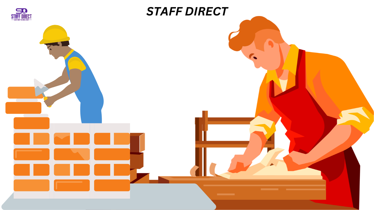 A group of carpenters working on a construction site in Brighton