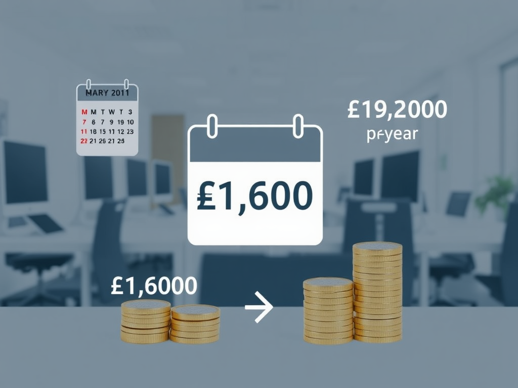 Infographic: £1,600 per month converting to £19,200 per year