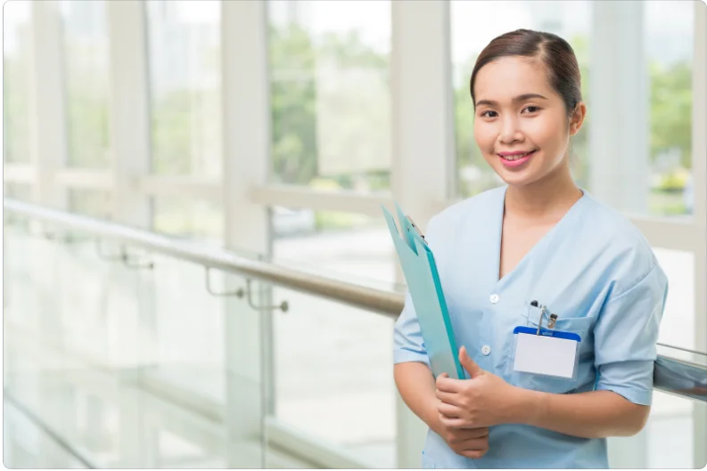 Graph showing improved patient care with efficient nurse staffing