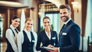 Hospitality staff at work