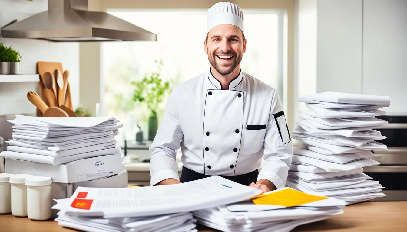 Kitchen porter being interviewed by hiring manager