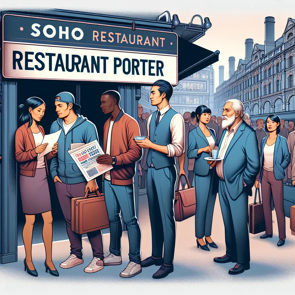 Restaurant Porter Recruiting In Soho
