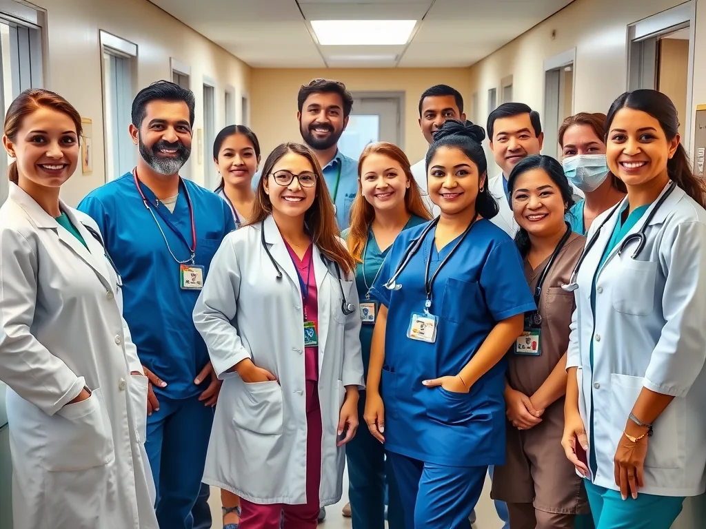 Happy temporary healthcare professionals at work - Staff Direct - Leading Physician Recruiting Firms